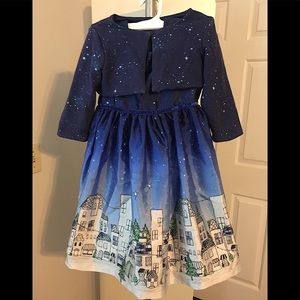 Pippa & Julie Girl Print Dress